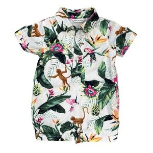 Janie and Jack Hawaiian Infant Onsie Collared Tropical Print
